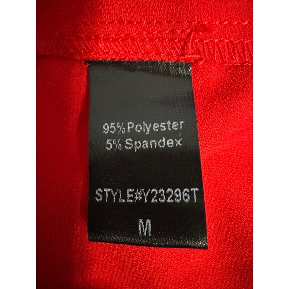 Pomander Place Tuckernuck red crepe sleeveless tiered v-neck dress Medium - Picture 6 of 8